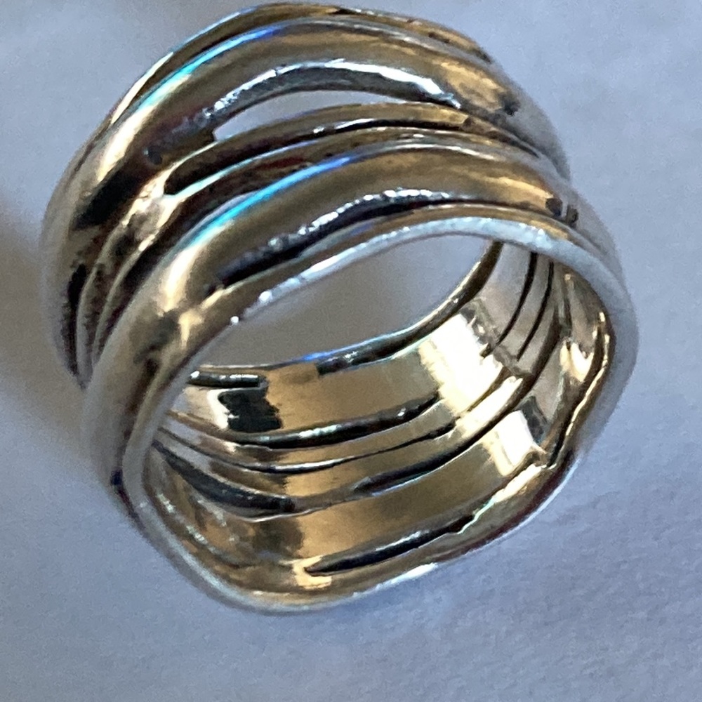 Sterling Silver Stacked Type Ring - image 5